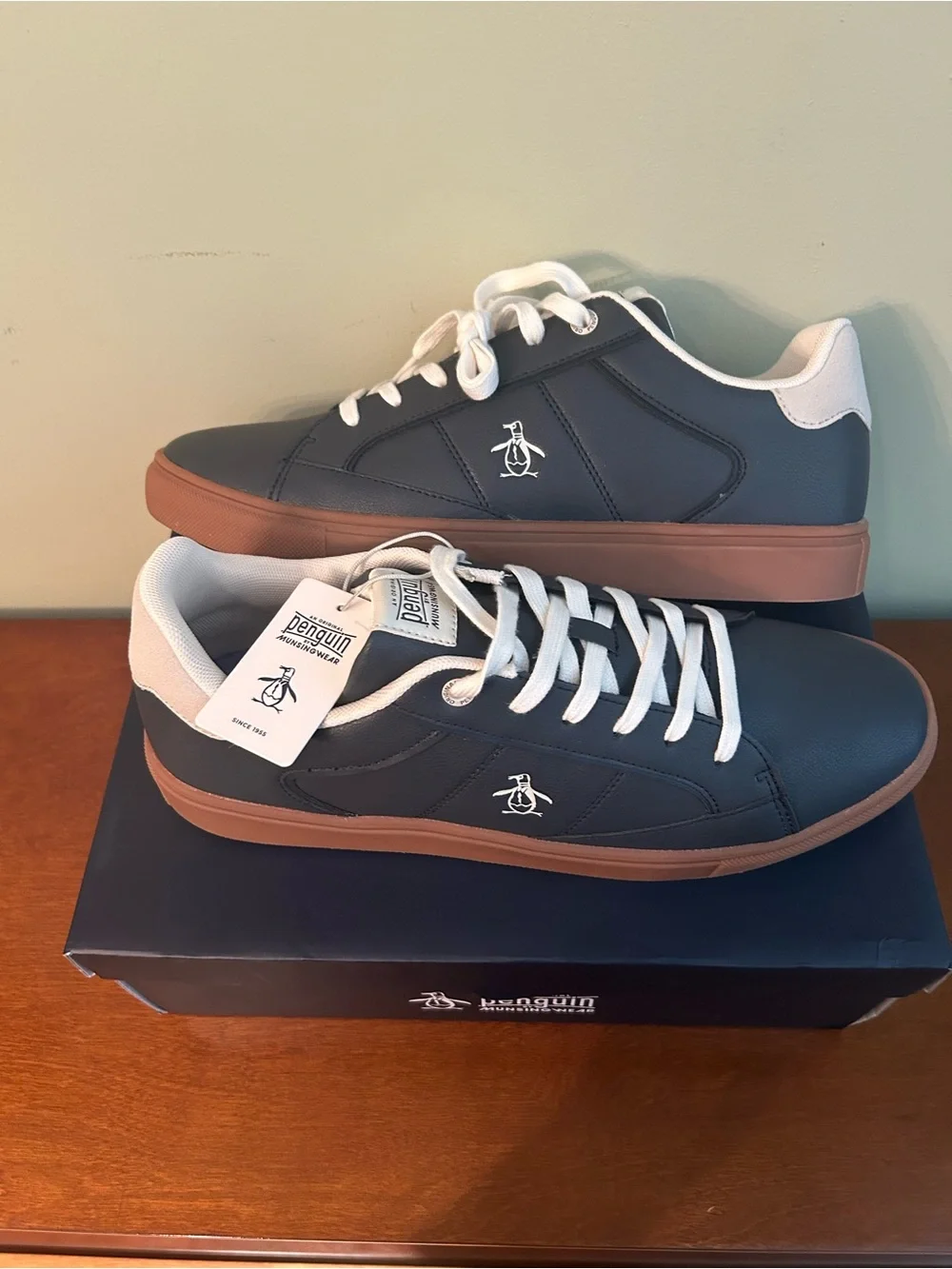 NWT Original Penguin Garret Sneaker - Navy Leather